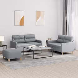 VidaXL 3201576 Ensemble de meubles de salle à manger Gris
