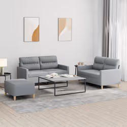 VidaXL 3201592 Ensemble de meubles de salle à manger Gris