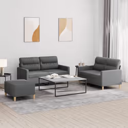VidaXL 3201593 Ensemble de meubles de salle à manger Gris