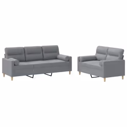 VidaXL 3201616, Gris, mousse, Métal, Polyester, Textile, 198 cm, 77 cm, 80 cm