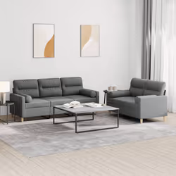 VidaXL 3201617 Ensemble de meubles de salle à manger Gris