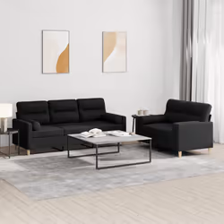 VidaXL 3201620 Ensemble de meubles de salle à manger Noir