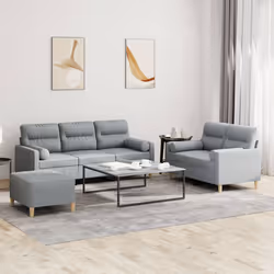 VidaXL 3201624 Ensemble de meubles de salle à manger Gris