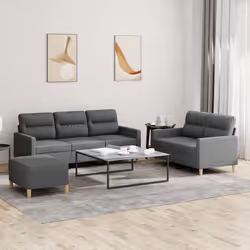 VidaXL 3201625 Ensemble de meubles de salle à manger Gris