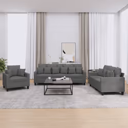 VidaXL 3201633 Ensemble de meubles de salle à manger Gris