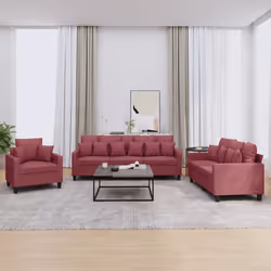 VidaXL 3201638 Ensemble de meubles de salle à manger Rouge