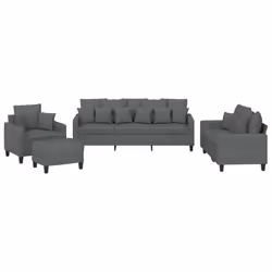 VidaXL 3201641, Gris, mousse, Métal, Polyester, Textile, 60 cm, 50 cm, 41 cm