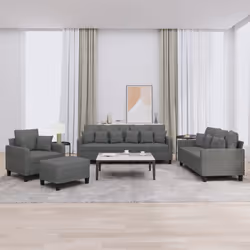 VidaXL 3201641 Ensemble de meubles de salle à manger Gris