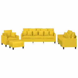 VidaXL 3201645, Jaune, mousse, Métal, Polyester, Textile, 60 cm, 50 cm, 41 cm