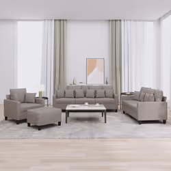 VidaXL 3201647 Ensemble de meubles de salle à manger Taupe - Vue supplémentaire 2
