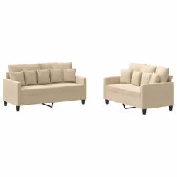 VidaXL 3201650, Crème, mousse, Métal, Polyester, Textile, 158 cm, 77 cm, 80 cm