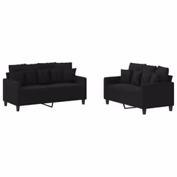 VidaXL 3201652, Noir, mousse, Métal, Polyester, Textile, 158 cm, 77 cm, 80 cm