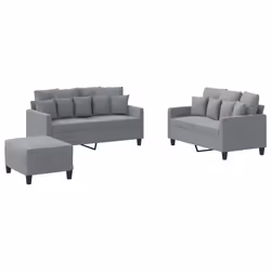 VidaXL 3201656, Gris, mousse, Métal, Polyester, Textile, 158 cm, 77 cm, 80 cm