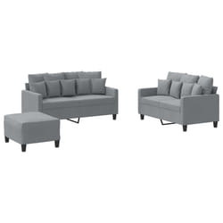 VidaXL 3201656 Ensemble de meubles de salle à manger Gris