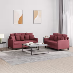 VidaXL 3201662 Ensemble de meubles de salle à manger Rouge - Vue supplémentaire 2
