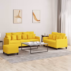 VidaXL 3201677 Ensemble de meubles de salle à manger Jaune