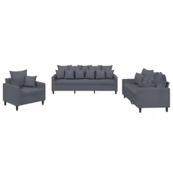 VidaXL 3201681, Gris, mousse, Métal, Polyester, Polywood, Textile, 198 cm, 77 cm, 80 cm