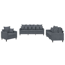 VidaXL 3201681 Ensemble de meubles de salle à manger Gris