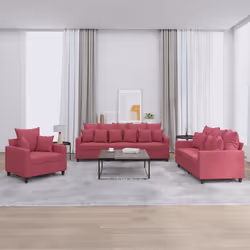 VidaXL 3201684 Ensemble de meubles de salle à manger Rouge