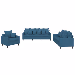 VidaXL 3201689, Bleu, mousse, Métal, Polyester, Polywood, Textile, 198 cm, 77 cm, 80 cm