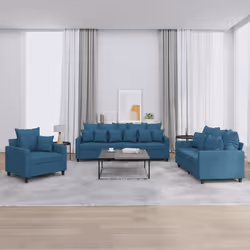 VidaXL 3201689 Ensemble de meubles de salle à manger Bleu