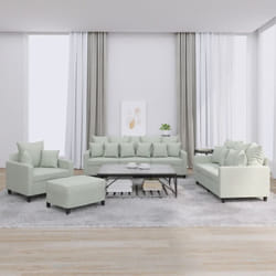 Vidaxl - Ensemble de canapés 4 pcs avec coussins Gris clair Velours