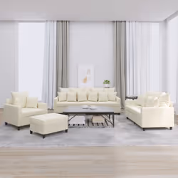 Cet ensemble de canapés est un excellent endroit pour discuter, lire, regarder la télévision ou simplement vous détendre. Il  ...