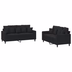 VidaXL 3201705, Noir, mousse, Métal, Polyester, Polywood, Textile, 158 cm, 77 cm, 80 cm