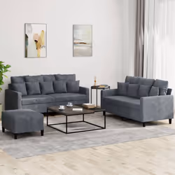 VidaXL 3201711 Ensemble de meubles de salle à manger Gris