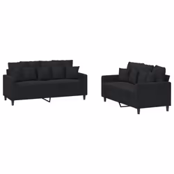 VidaXL 3201715, Noir, mousse, Métal, Polyester, Polywood, Textile, 158 cm, 77 cm, 80 cm