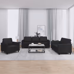 VidaXL 3201740 Ensemble de meubles de salle à manger Noir