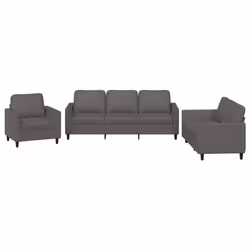 VidaXL 3201742, Gris, mousse, Simili-cuir, Métal, Polywood, Textile, 2 m, 77 cm, 80 cm