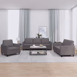 VidaXL 3201742 Ensemble de meubles de salle à manger Gris