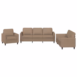 VidaXL 3201744, Cappucino, mousse, Simili-cuir, Métal, Polywood, Textile, 2 m, 77 cm, 80 cm