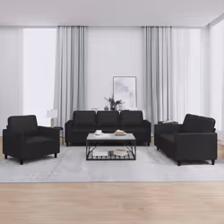 VidaXL 3201745 Ensemble de meubles de salle à manger Noir