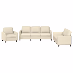 VidaXL 3201746, Crème, mousse, Simili-cuir, Métal, Polywood, Textile, 2 m, 77 cm, 80 cm