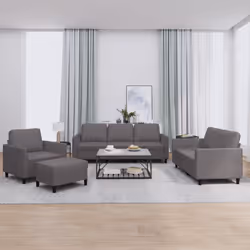 VidaXL 3201747 Ensemble de meubles de salle à manger Gris