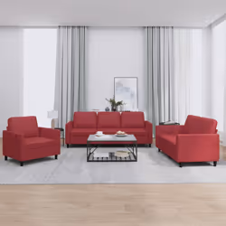 VidaXL 3201748 Ensemble de meubles de salle à manger Rouge - Vue supplémentaire 2