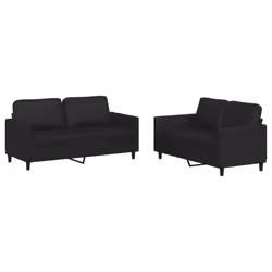VidaXL 3201750, Noir, mousse, Simili-cuir, Métal, Polywood, Textile, 160 cm, 77 cm, 80 cm