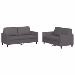 VidaXL 3201752, Gris, mousse, Simili-cuir, Métal, Polywood, Textile, 160 cm, 77 cm, 80 cm