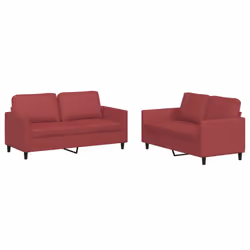 VidaXL 3201753, Rouge, mousse, Simili-cuir, Métal, Polywood, Textile, 160 cm, 77 cm, 80 cm