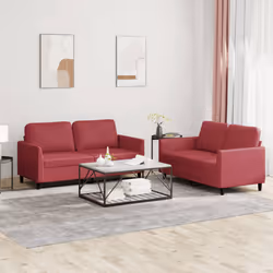 VidaXL 3201753 Ensemble de meubles de salle à manger Rouge
