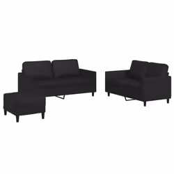 VidaXL 3201755, Noir, mousse, Simili-cuir, Métal, Polywood, Textile, 160 cm, 77 cm, 80 cm
