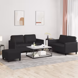 VidaXL 3201755 Ensemble de meubles de salle à manger Noir