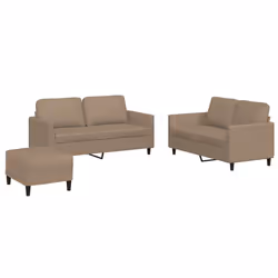 VidaXL 3201759, Cappucino, mousse, Simili-cuir, Métal, Polywood, Textile, 160 cm, 77 cm, 80 cm