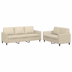 VidaXL 3201761, Crème, mousse, Simili-cuir, Métal, Polywood, Textile, 2 m, 77 cm, 80 cm