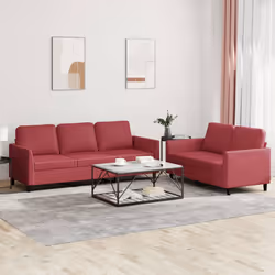 VidaXL 3201763 Ensemble de meubles de salle à manger Rouge