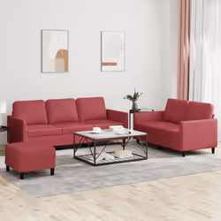 VidaXL 3201768 Ensemble de meubles de salle à manger Rouge