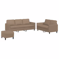 VidaXL 3201769, Cappucino, mousse, Simili-cuir, Métal, Polywood, Textile, 2 m, 77 cm, 80 cm