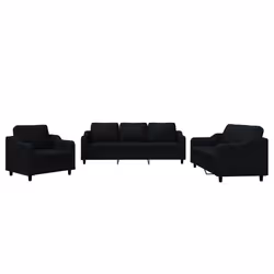 VidaXL 3201774, Noir, mousse, Métal, Polyester, Textile, 198 cm, 77 cm, 80 cm
